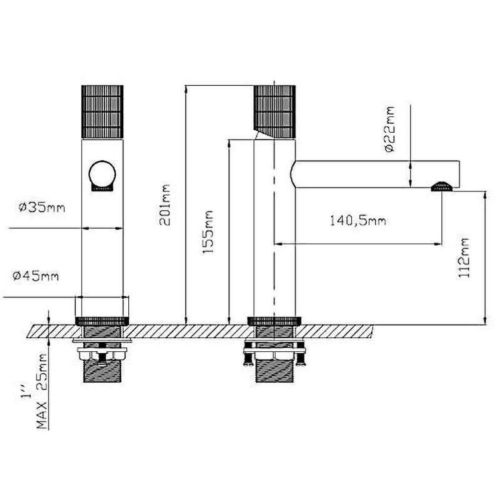 Смеситель для раковины Vincea Groove Вороненая сталь — изображение 4