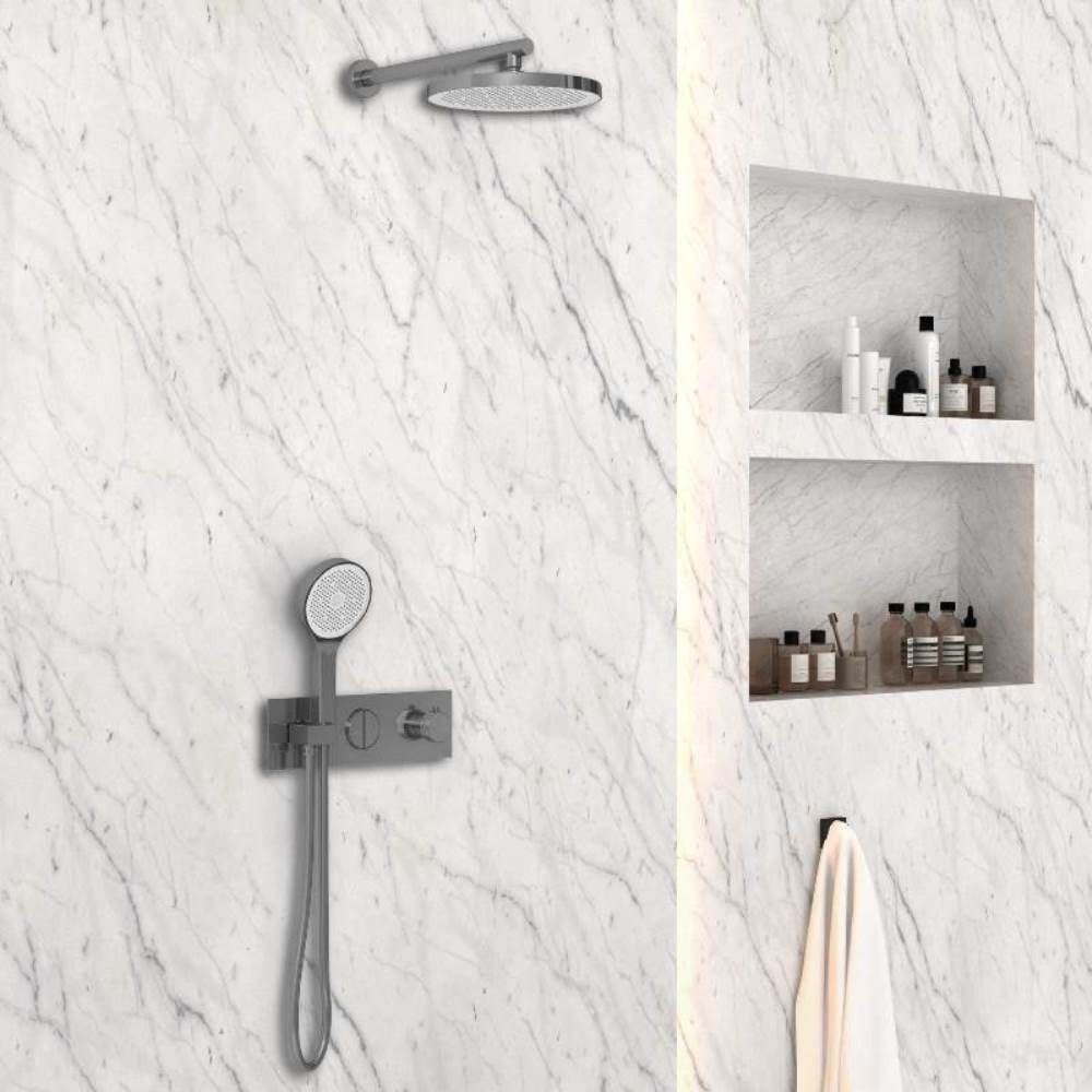 Душевая встройка Vincea Inspire Вороненая сталь — изображение 2