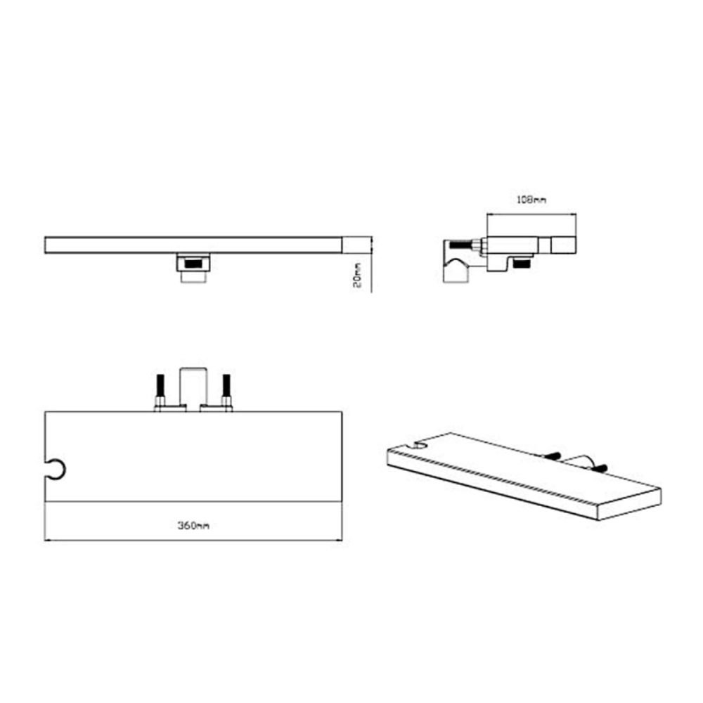 Душевая встройка Vincea Inspire с изливом Вороненая сталь — изображение 4