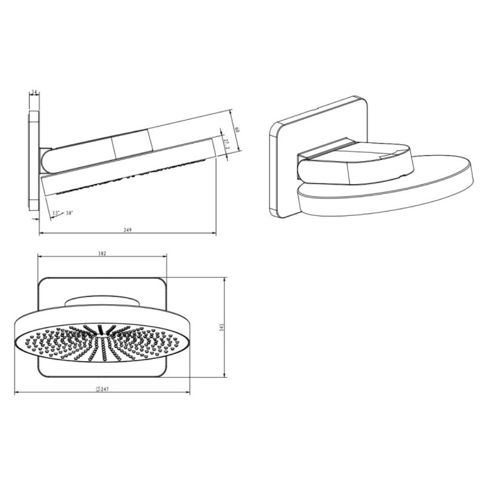 Душевая встройка Vincea Inspire Вороненая сталь — изображение 4