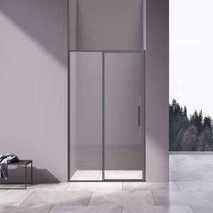 Душевая дверь Vincea Slim 120 Вороненая сталь / Прозрачное