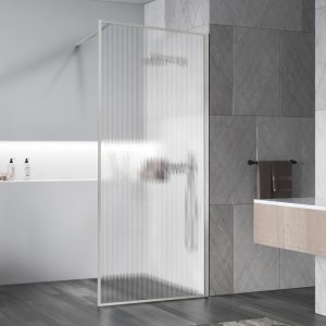 Душевая перегородка Vincea Walk-In Никель / Рифленое
