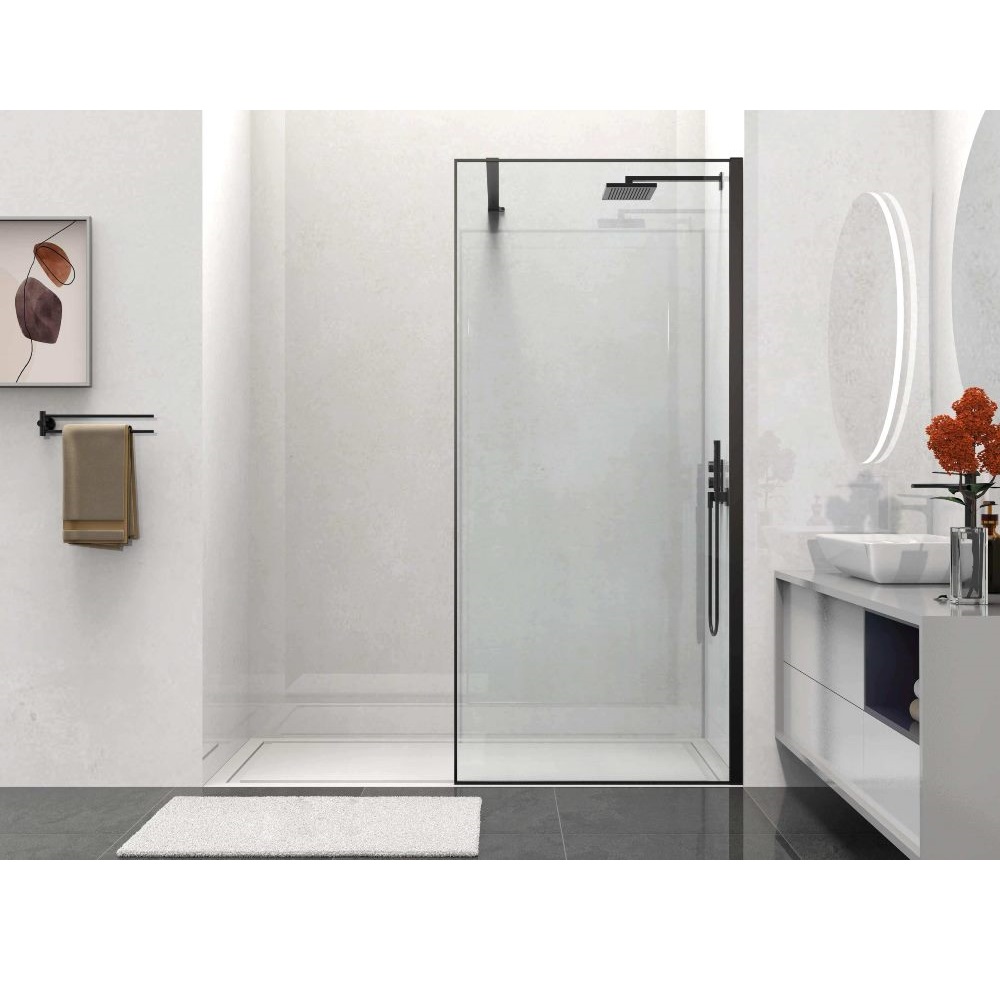 Душевая перегородка Vincea Walk-In Черный / Прозрачное — изображение 2